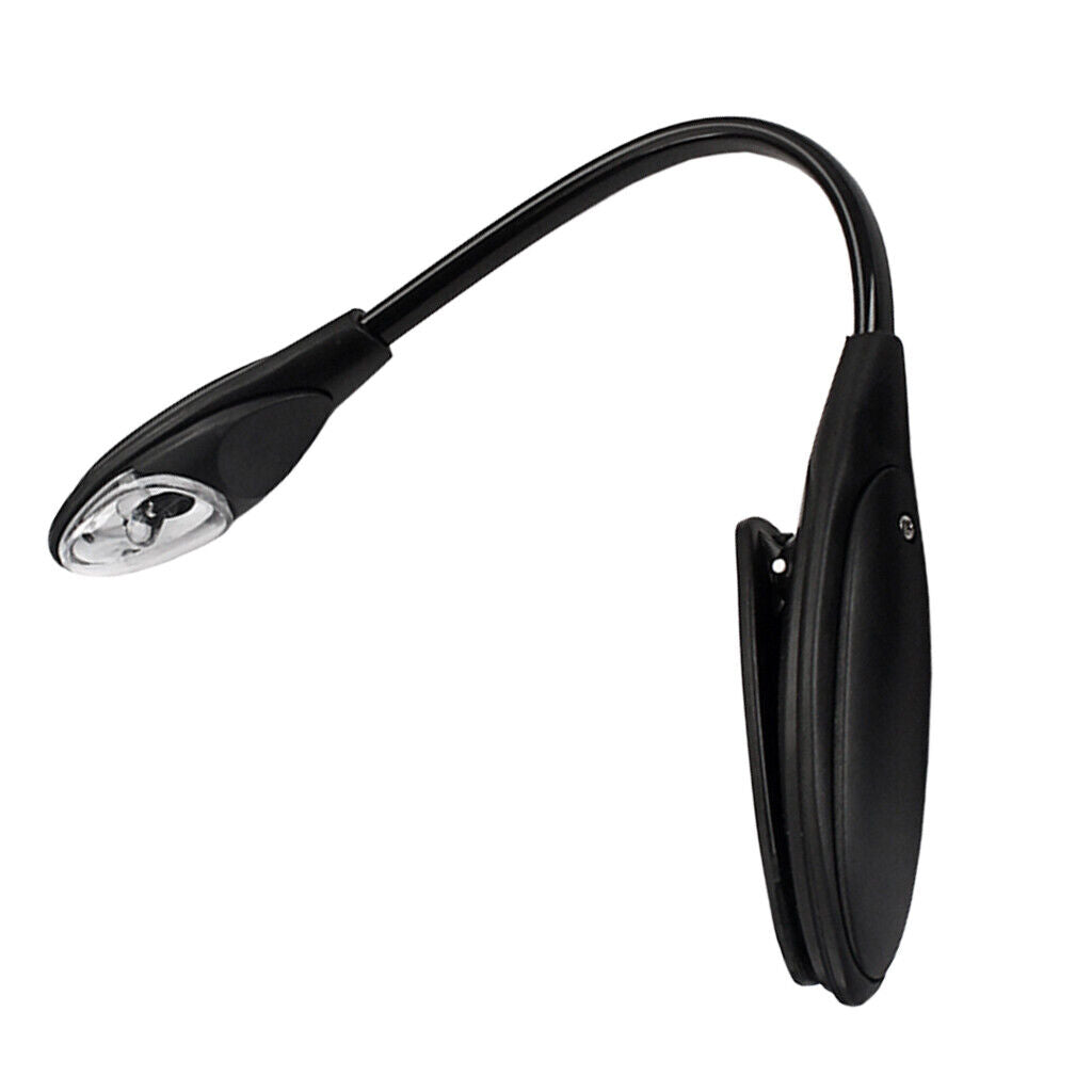 Music  Stand Light Adjustable Clip  Book Reading Lamp Black
