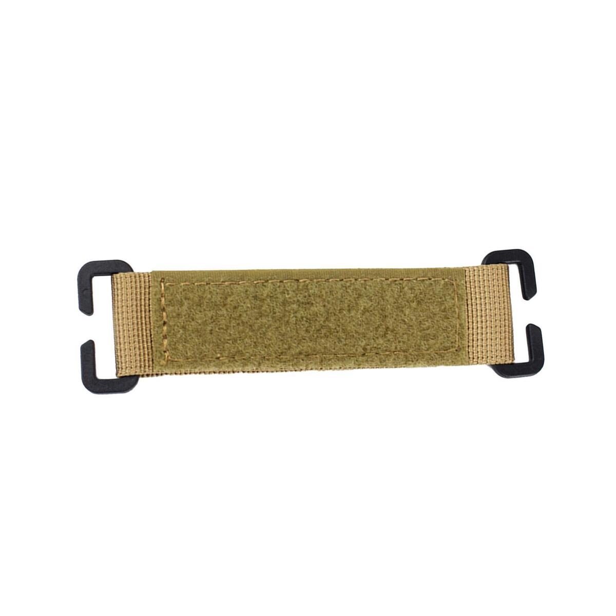 2 Pieces Molle Attachment Patch Clip On Clothing Accessories Green and Brown
