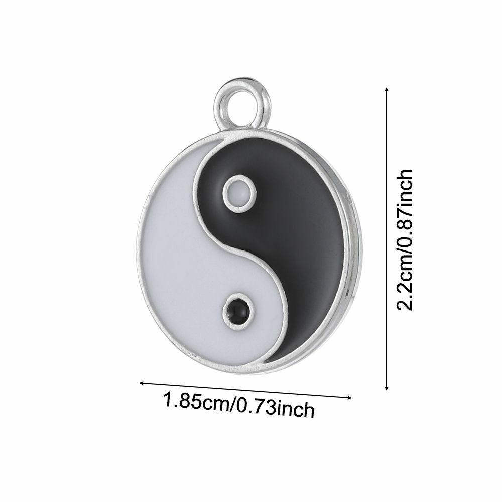 Making DIY Tai Chi Charms Jewelry Accessories Yin Yang Pendant White Black