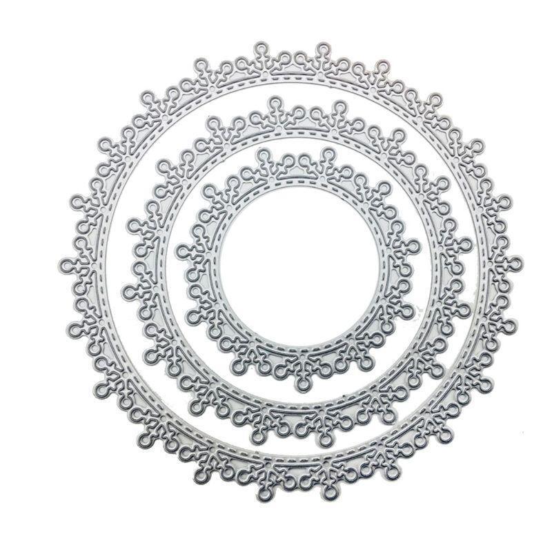 Round Circle Metal Cutting Dies Stencil DIY Scrapbooking Album Stamp Paper Card
