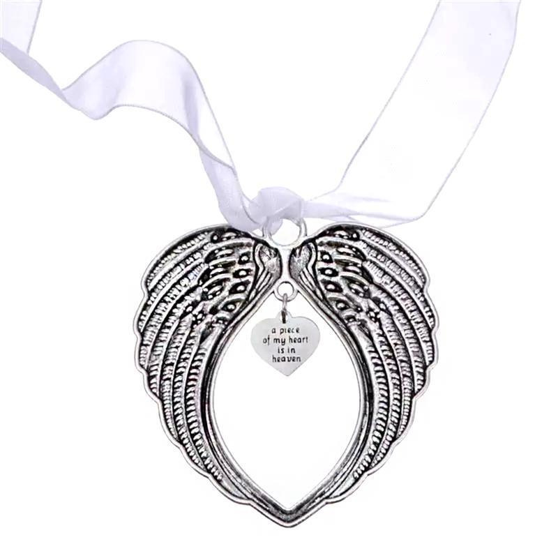 Memorial Gift for Loss of Loved One Angel Wing a Piece of My Heart is in Heaven