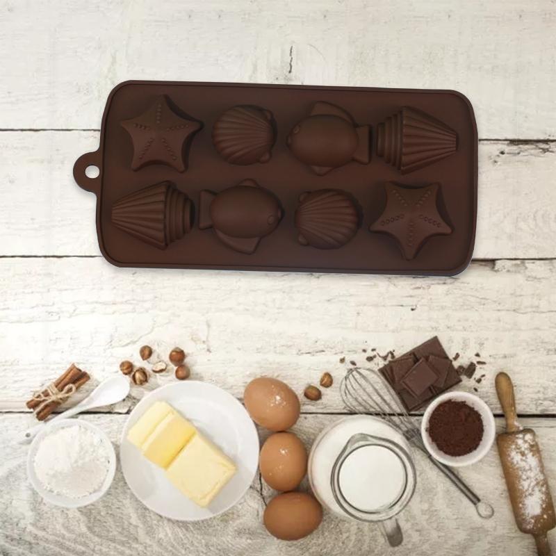 Marine Life Series Chocolate Moulds DIY Silicone Material Moulds Fondant Molds