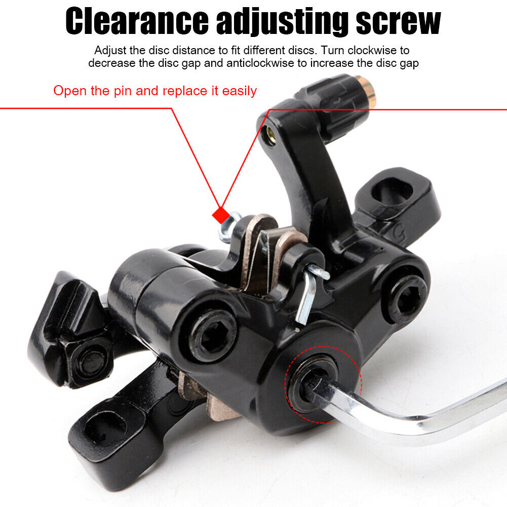 MEROCA MTB Bike Disc Brake Calipers Clip Rotor Set Bicycle Parts (Rear)