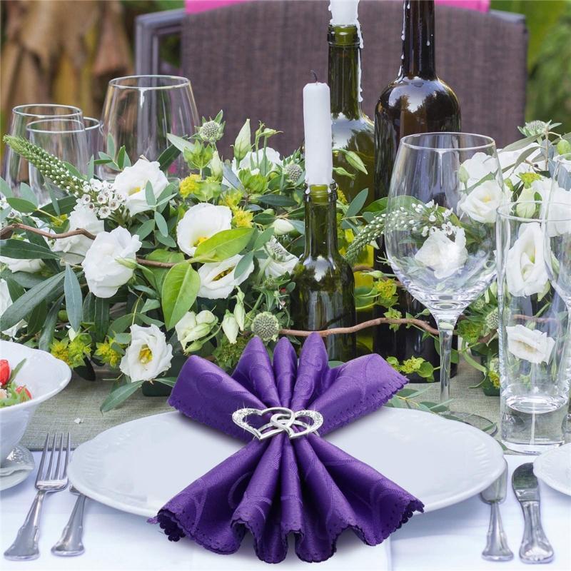 Set of 8 Napkin Rings for Dinner Parties Weddings Receptions Family Gatherings V