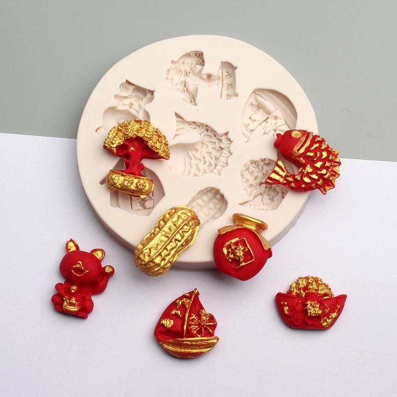Fish Peanut Shape Food-Grade Silicone Party Cake Decoration Tool Gift for Baking