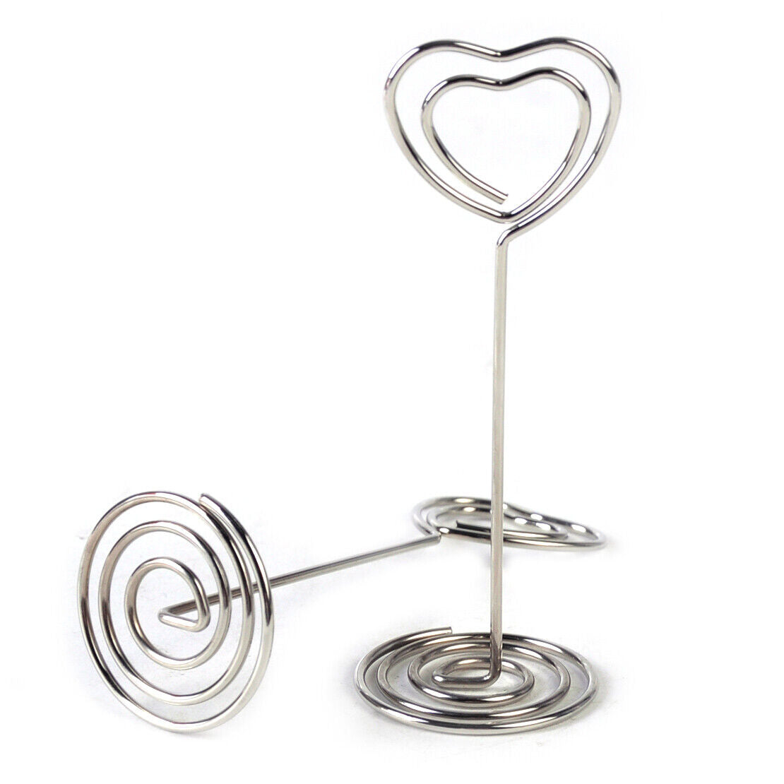 24x Metal Heart Memo Note Card Photo Clip Base Holder Stand Wedding Party DIY Li