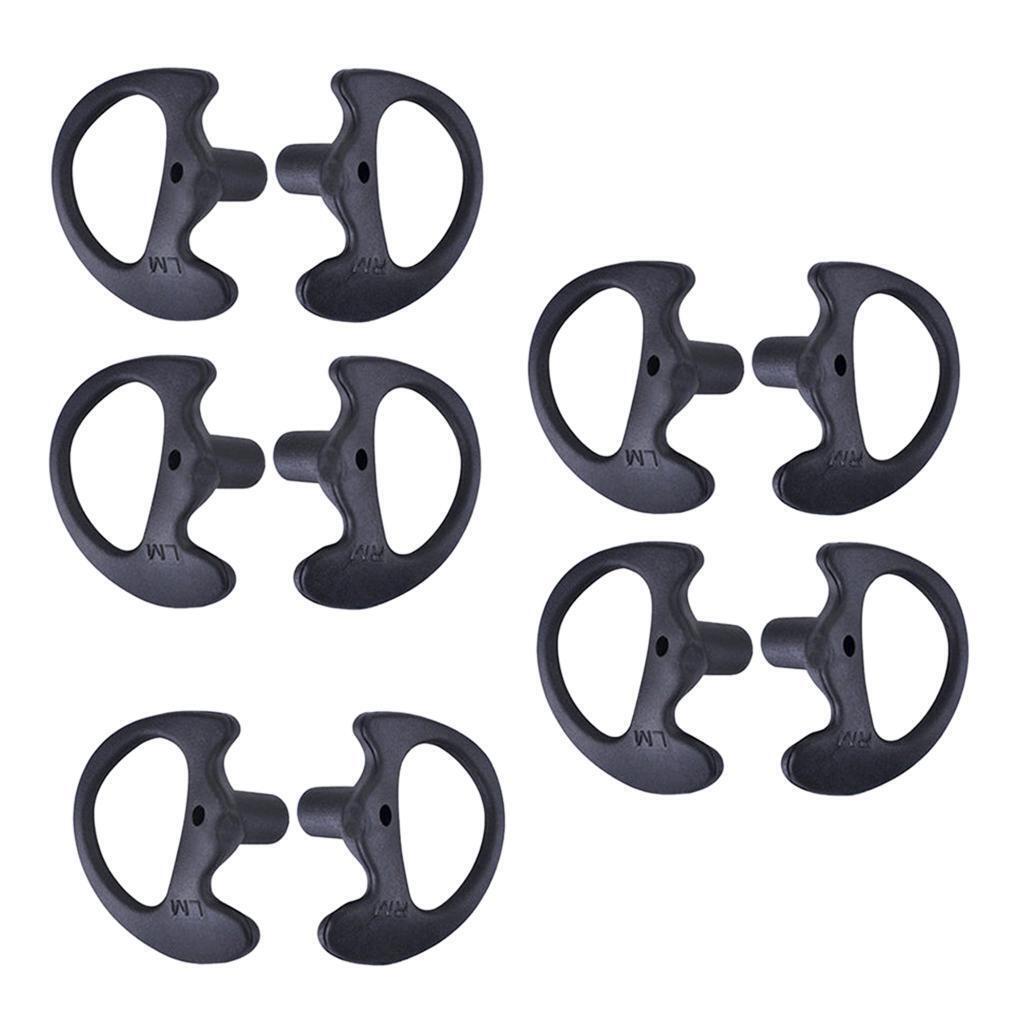 5Pairs Medium Gel Earplug earplugs For  Radio Air Acoustic Headset Black