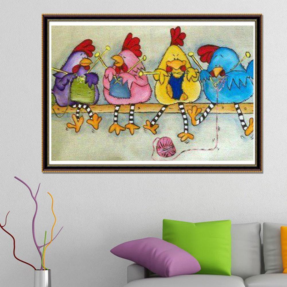Chicken 5D Full Drill Diamond Painting Embroidery DIY Cross Stitch Decor