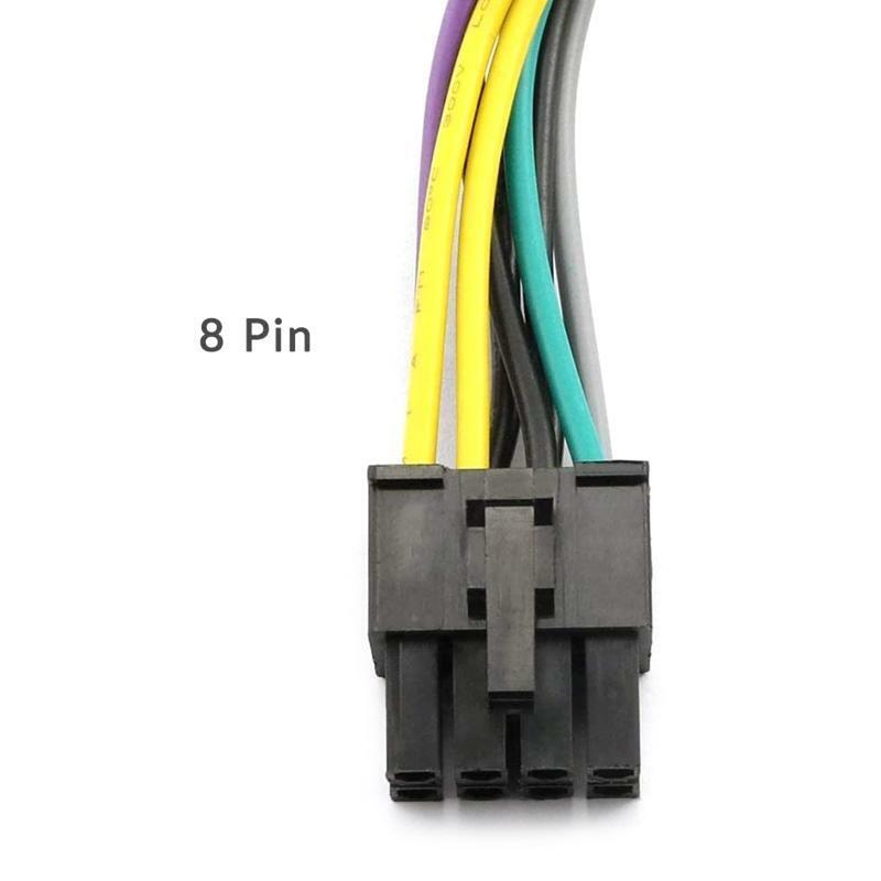 ATX PSU Power Supply Adapter Cable for Motherboards, 10.6" 24-Pin to 8-Pin 18AWG