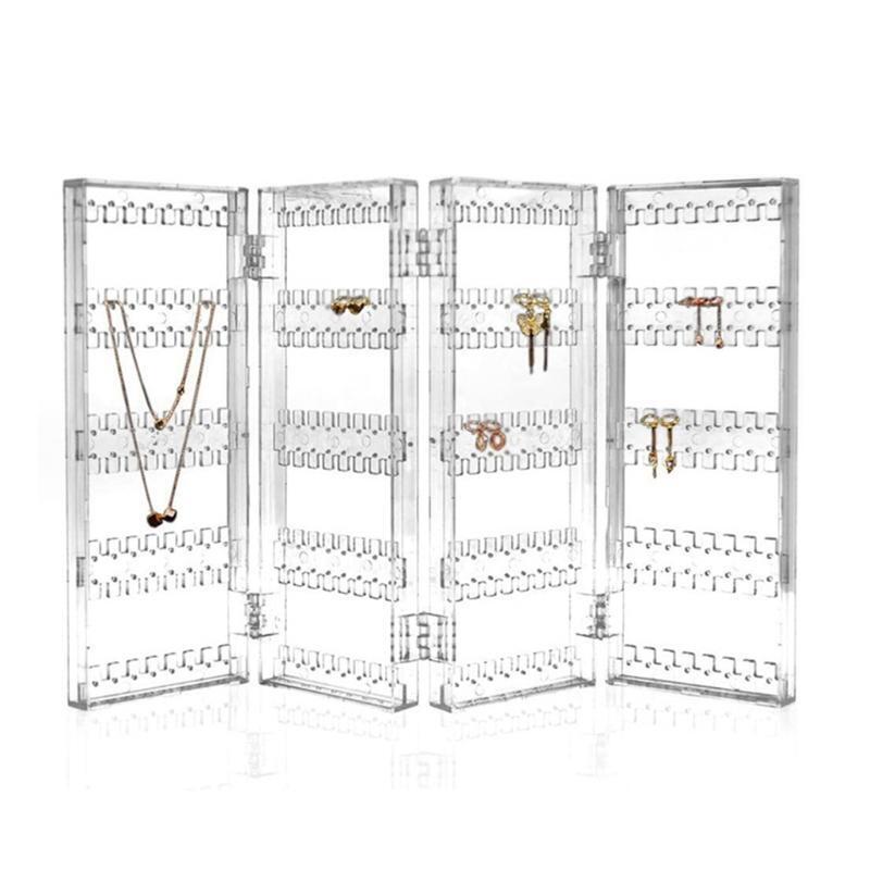 Necklace Storage Rack Jewelry Display Rack Acrylic Folding Earrings Storage Rack