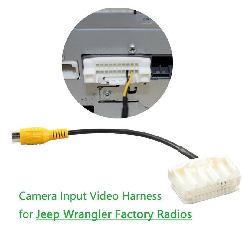 Car Interior RCA to Factory Radio Display Uconnect Adapter Backup Camera Wire