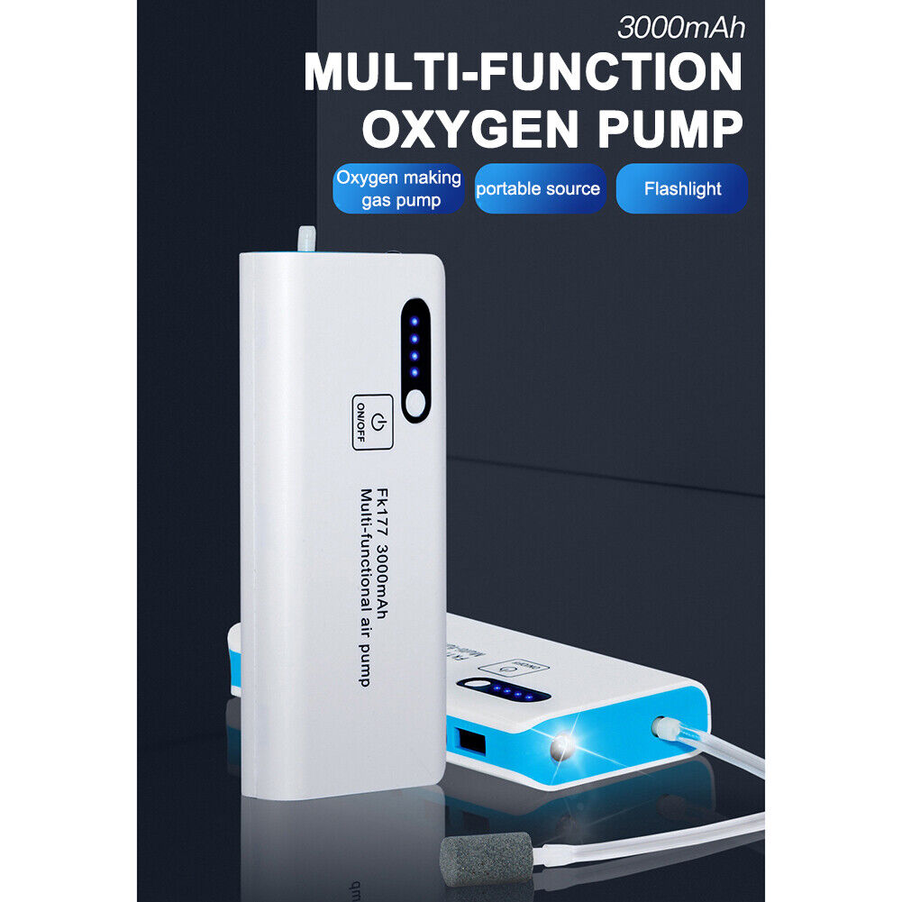 3000mAh Aquarium Oxygen Pump Fish Tank Oxygenated Outdoor Fishing Aerator