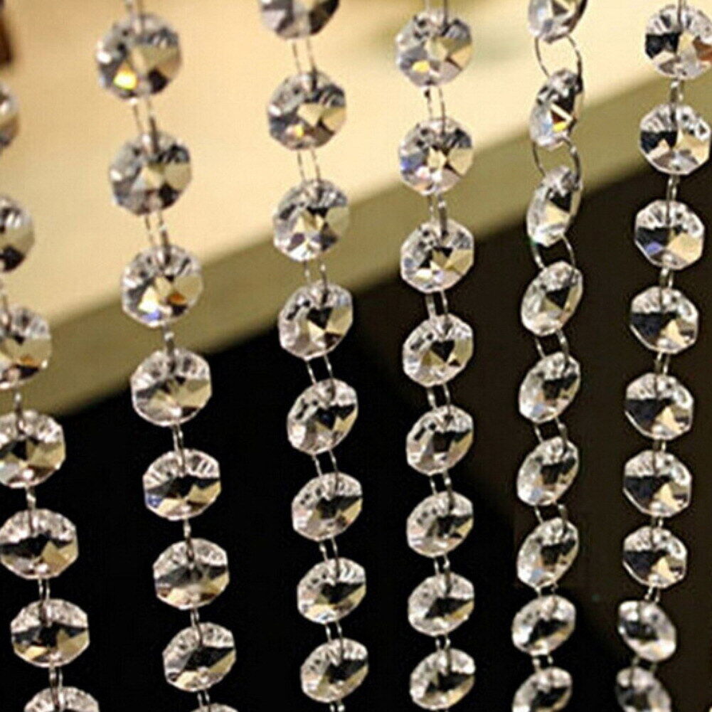 33 FT Crystal Clear Acrylic Bead Garland Chandelier Hanging wedding supplie