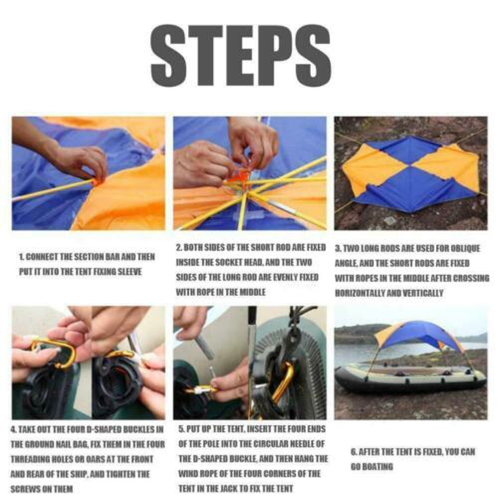 Kayak Canopy Awning Inflatable Boat Sun Shade Kayak Accessories Fishing Tent