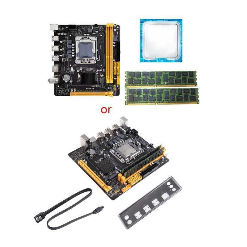 X79 Motherboard PCI-E 16X DDR3x2 Memory NVME M.2 Support LGA 1356 Xeon E5 2420