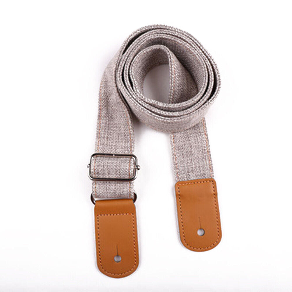 Guitar Strap Anti Slip Bass Ukulele Shoulder Belt Musical Parts (Grey)