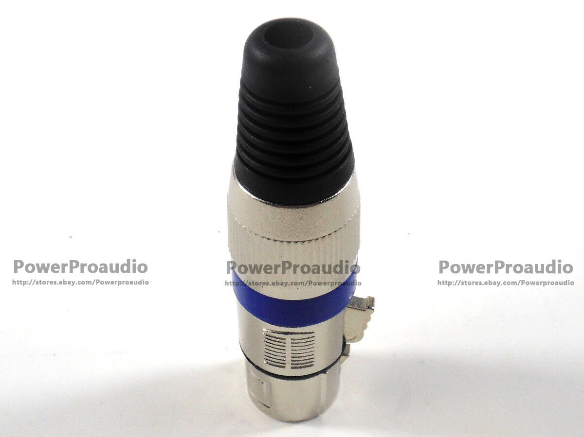 10PCS/LOT 3Pin Audio Microphone Cable Connector Male & Female MIC Blue