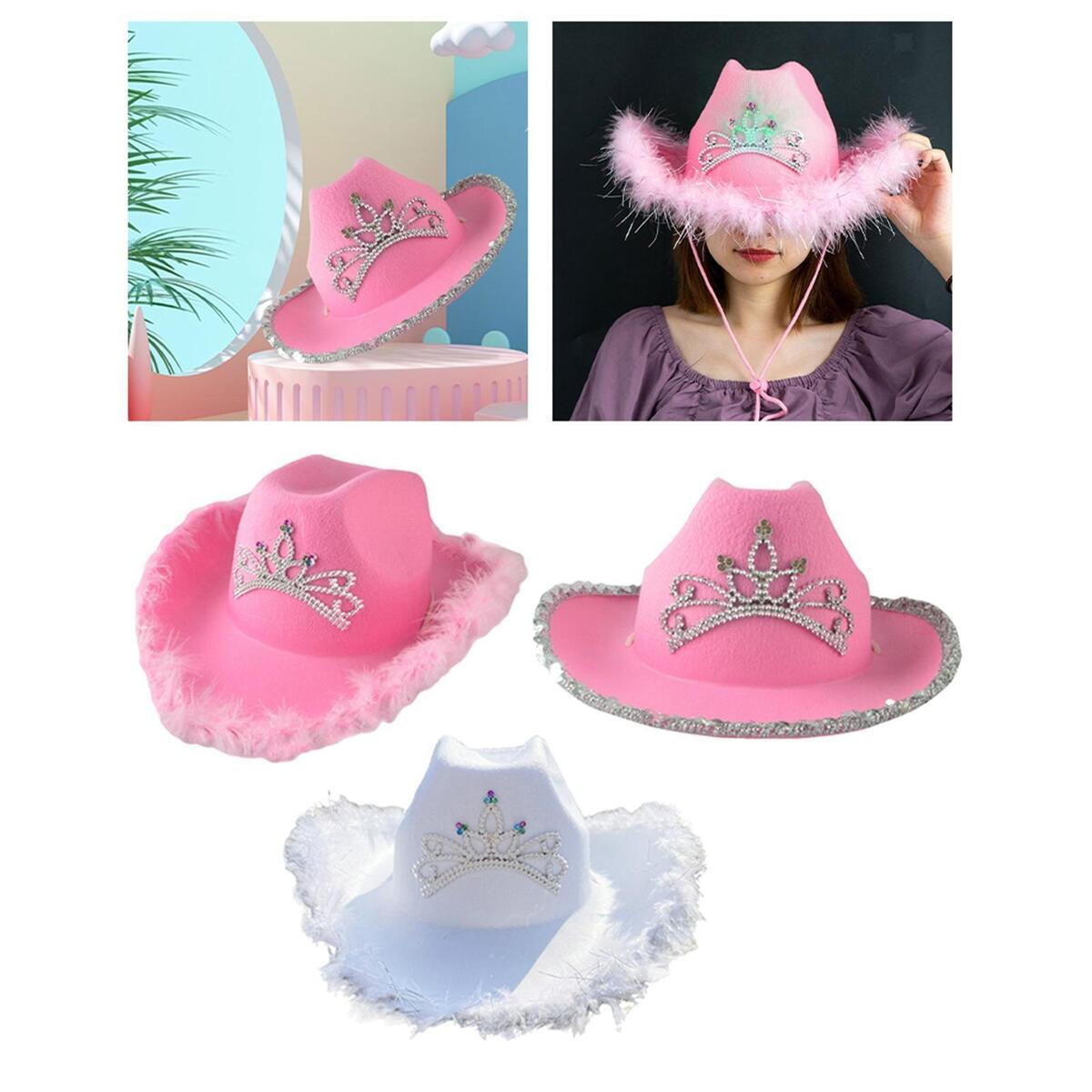 Outdoor Western Cowboy Cowgirl Hat Costume Crystal Beaded Sun Hats Fedoras