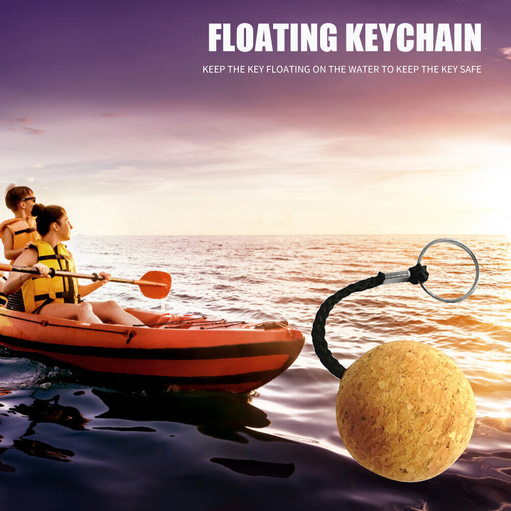 50mm Boat Floating Cork Keyring Water Buoyant Ball Floating Kayak Key Chain