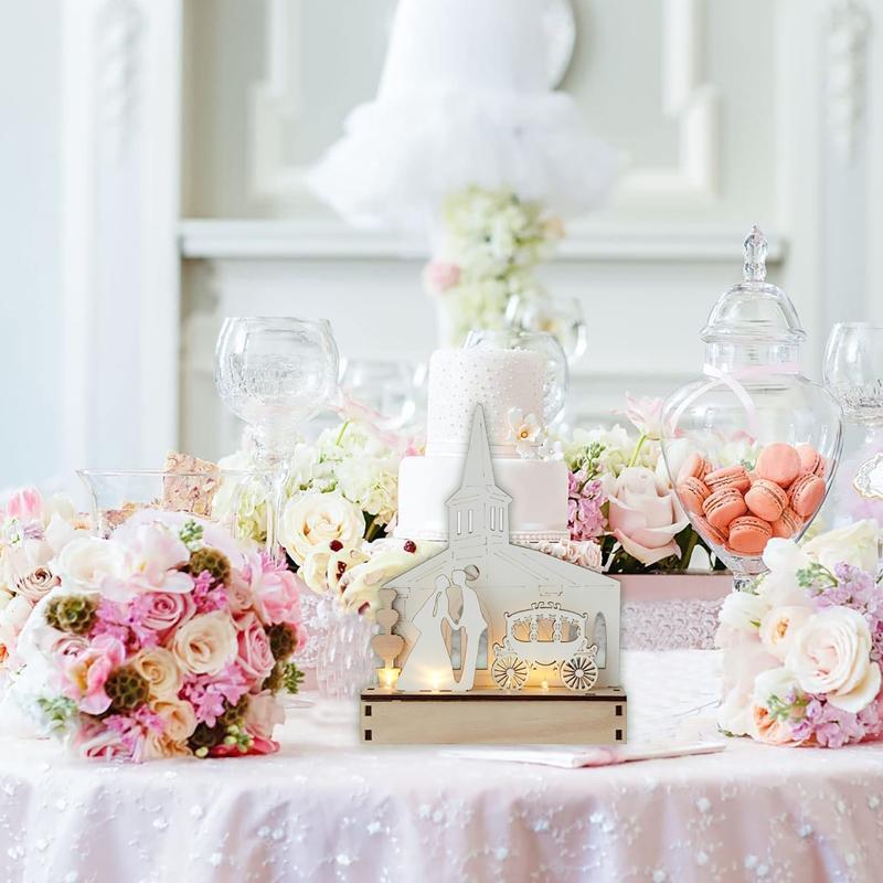 Wedding Decoration LED Night Light Wooden Word Mr & Mrs Wedding Party Decoration