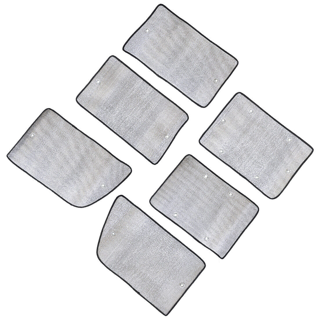6pcs Side Seat Window Privacy Sunshade Cover Fit For Jeep Wrangler 4-Door 07-17