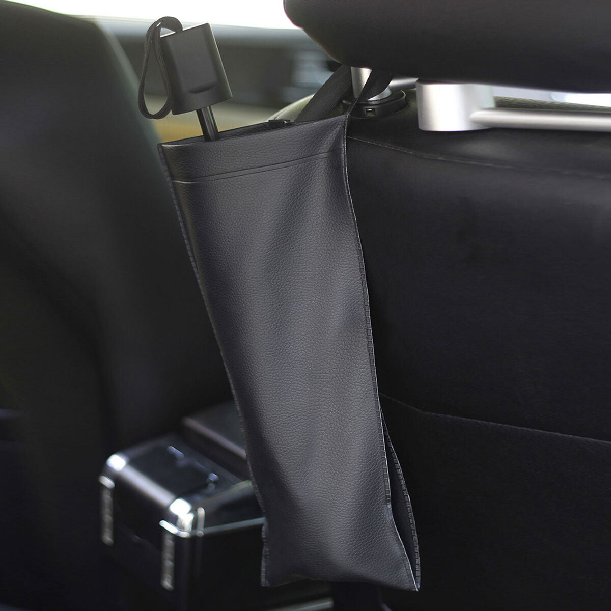 Faux Leather Car Umbrella Cover Waterproof Foldable for Long & Short Handle