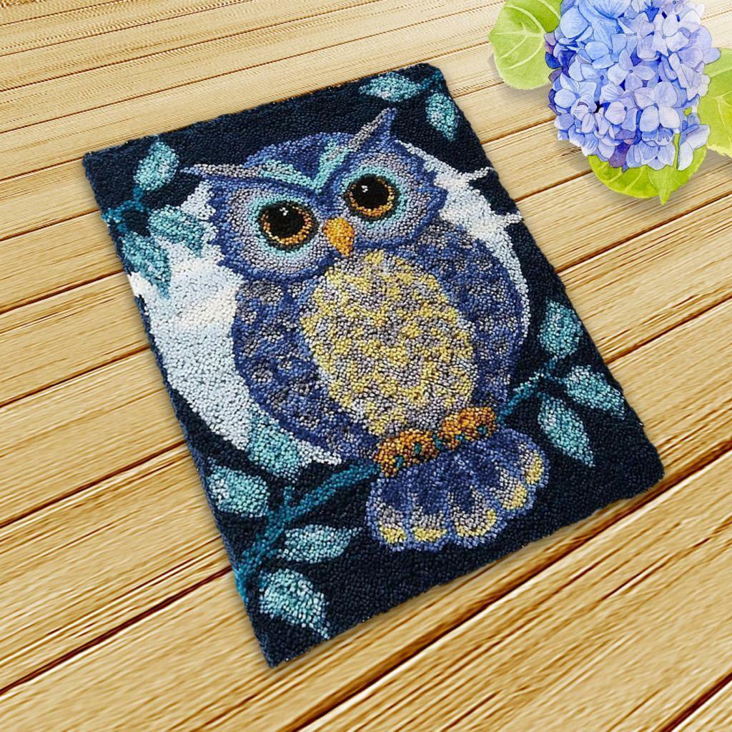 Owl  Rug Kit 20x14inch Handmade Crochet Carpet Carpet Making Kit