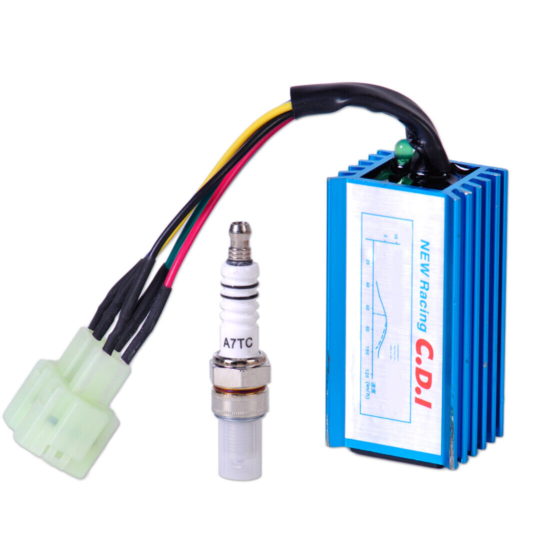 A7TC Spark Plug Performance CDI Box fit for GY6 50cc 150cc Scooter Dirt Bike Li