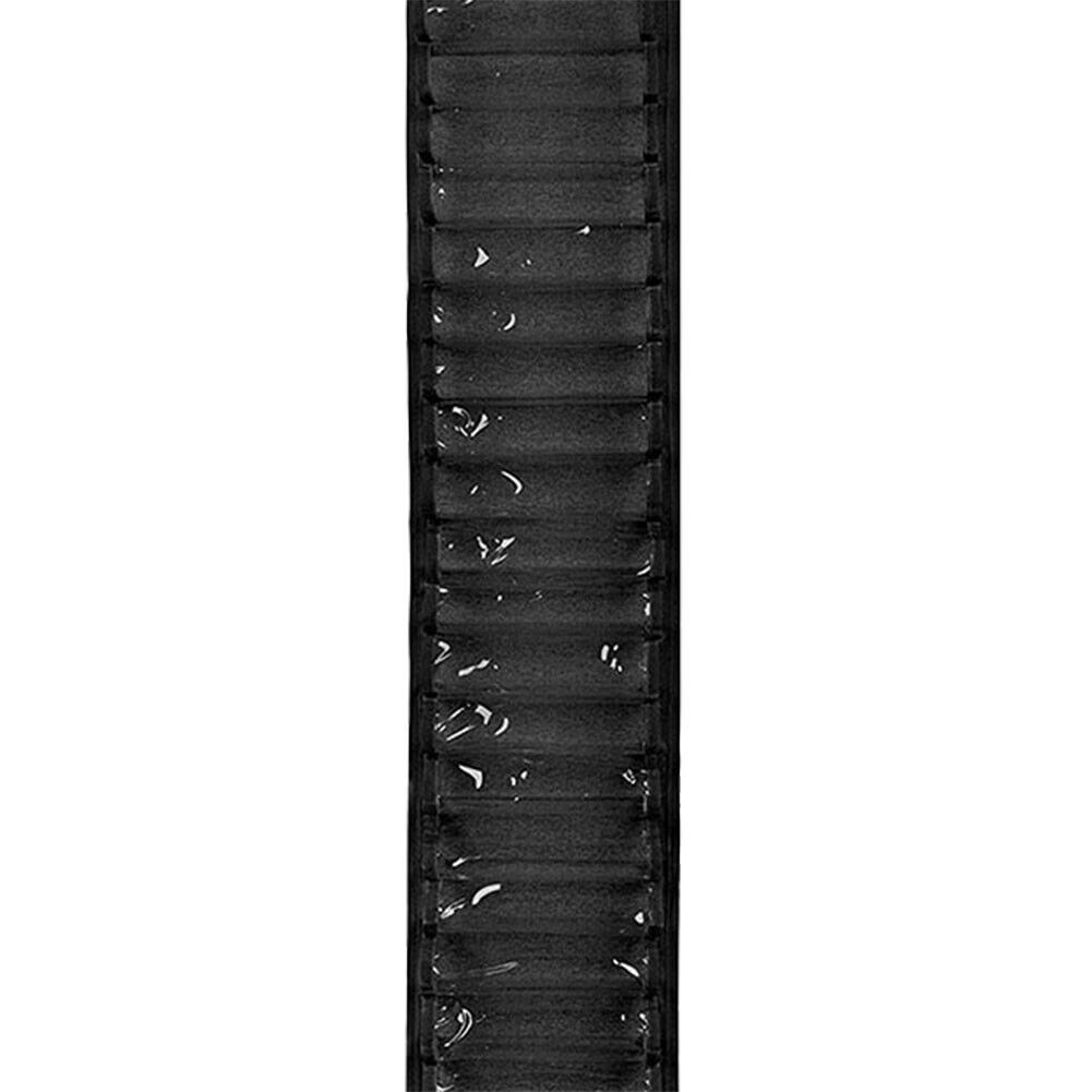 Vinyl Roll Holder 24 Grids Vinyl Organizer Wall Door Hanging Bag (Black)