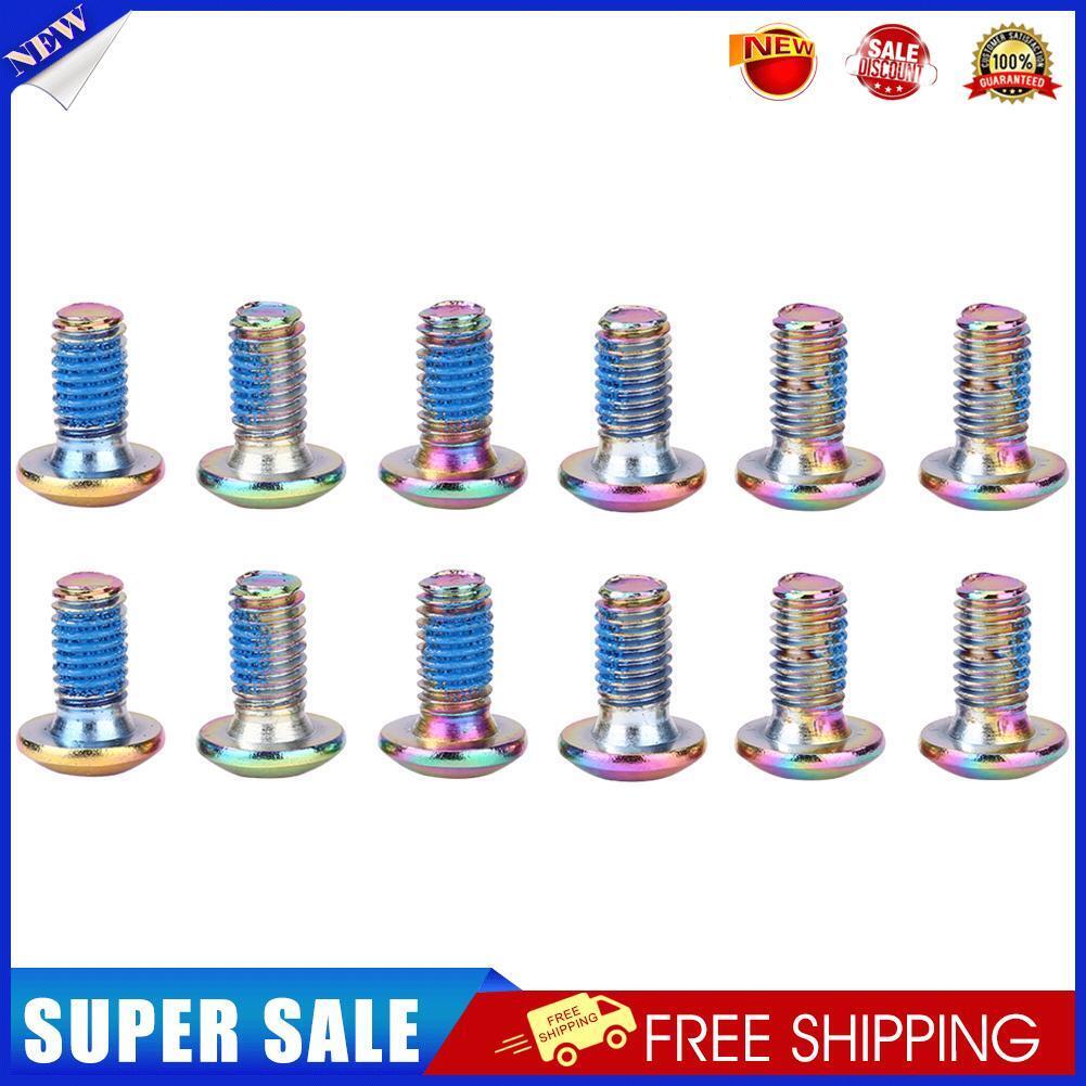 12pcs M5x8mm Disk Brake Bolts T25 Bike Bottle Holder Bolts Screw (Multi)