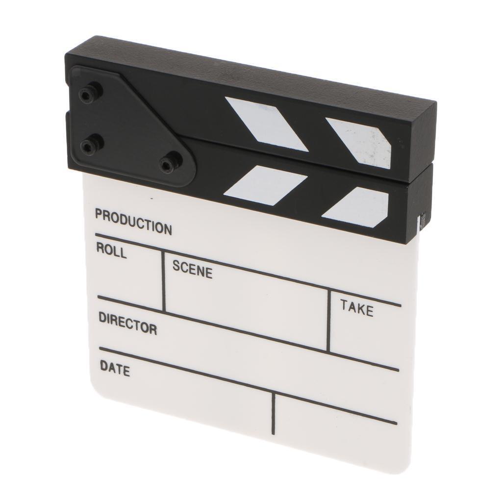 Acrylic Movie Props Film Making Clap Board Director Clapboard Black White