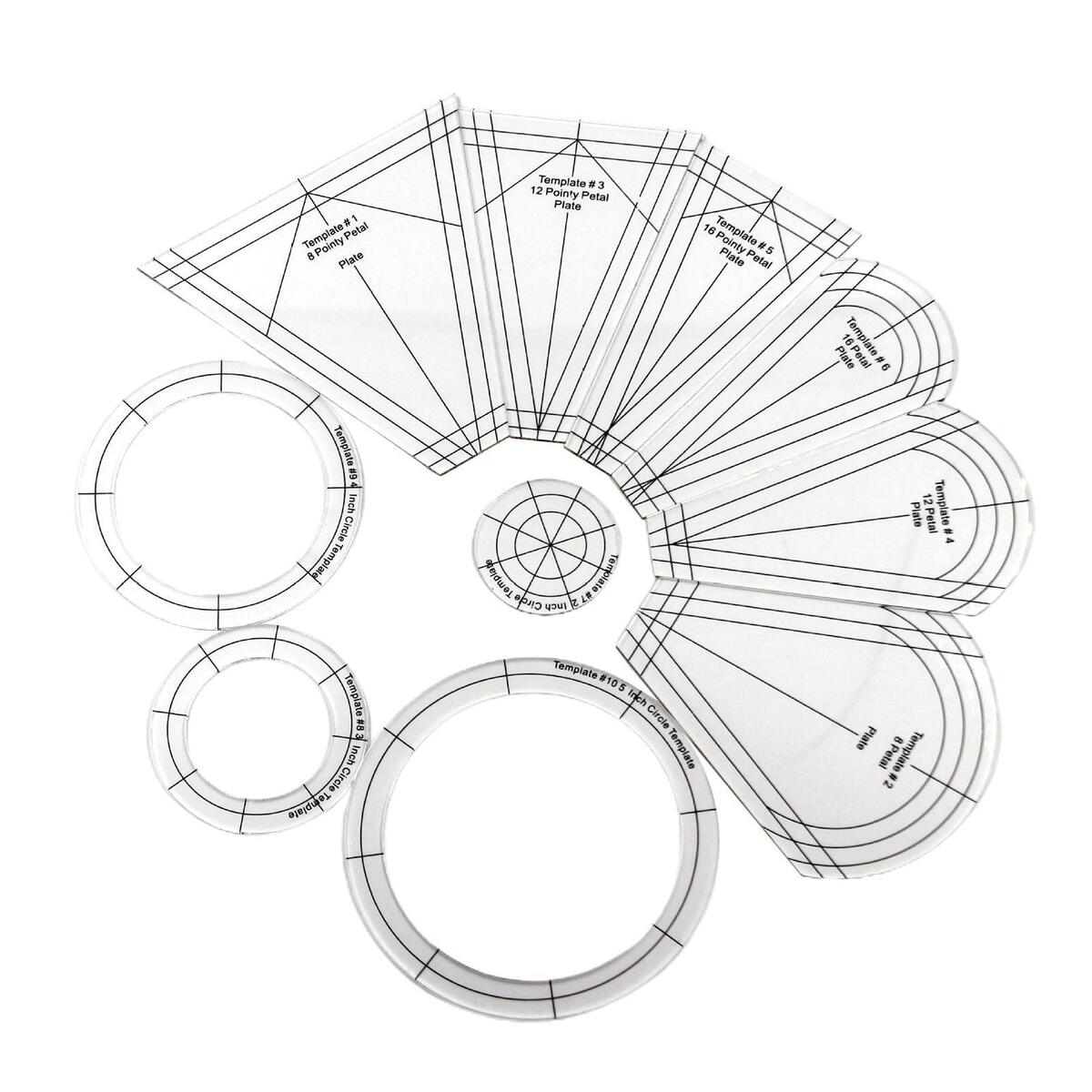 Template Transparent Frames Patchwork  Ruler for Tools