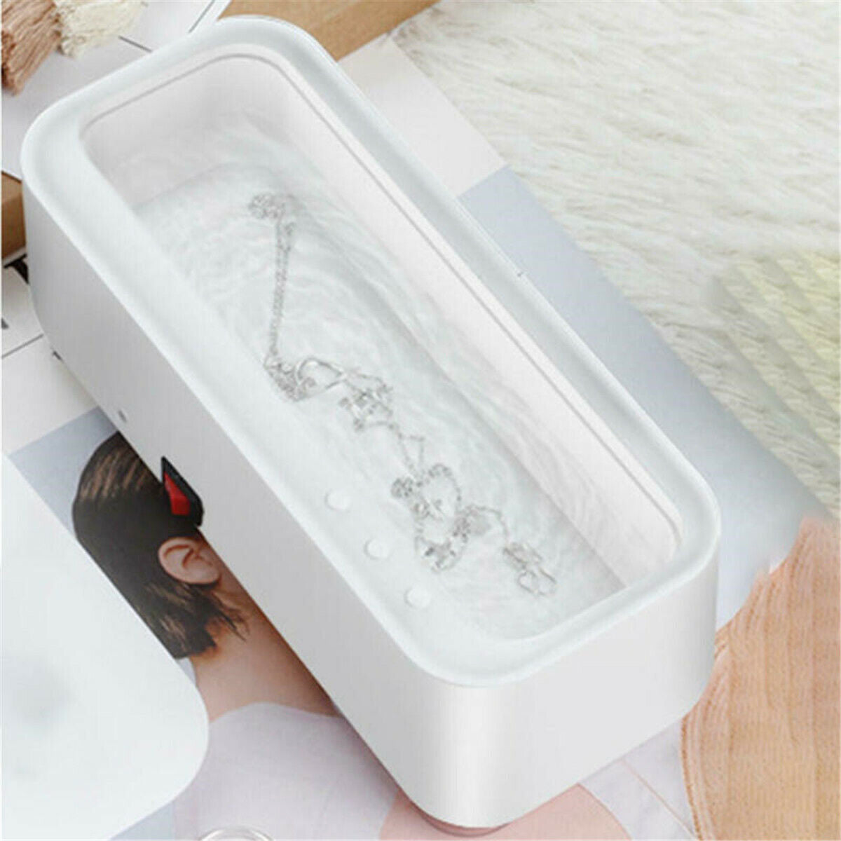 Ultrasonic Cleaner Steel Sonic Wave Tank Glasses Watch Jewellery Cleaning
