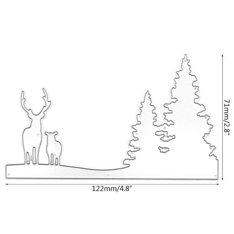 Elk Deer Forest Carbon Steel Cutting Die Embossing Stencil Template Mold DIY Art