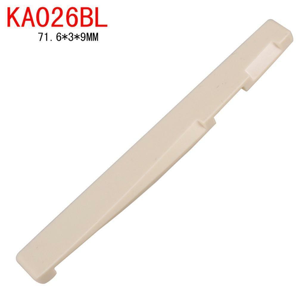 Beige Plastic Saddle and Nut Slotted for  Acoustic Folk Guitar