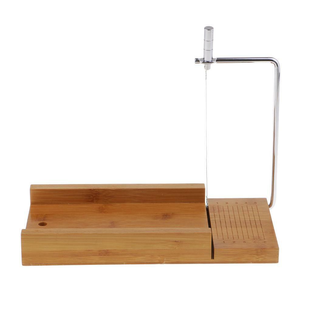 Wooden Soap Cutter with Wire Slicer & DIY Soap Making Loaf Silicone Mold