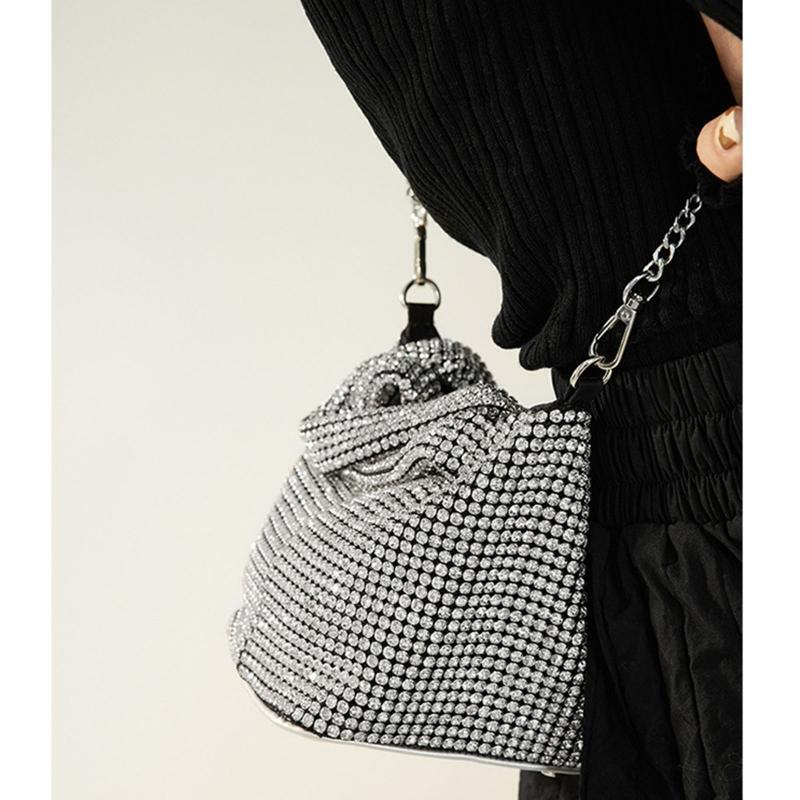 Glitter Rhinestone Evening Bag Fashion Top Handle Bags Cocktail Party Clutch