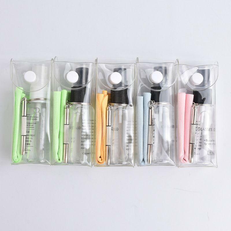 1 Set Glasses Cleaner Repair Kit Cloth Cleaning Screwdriver Portable Screw Tools