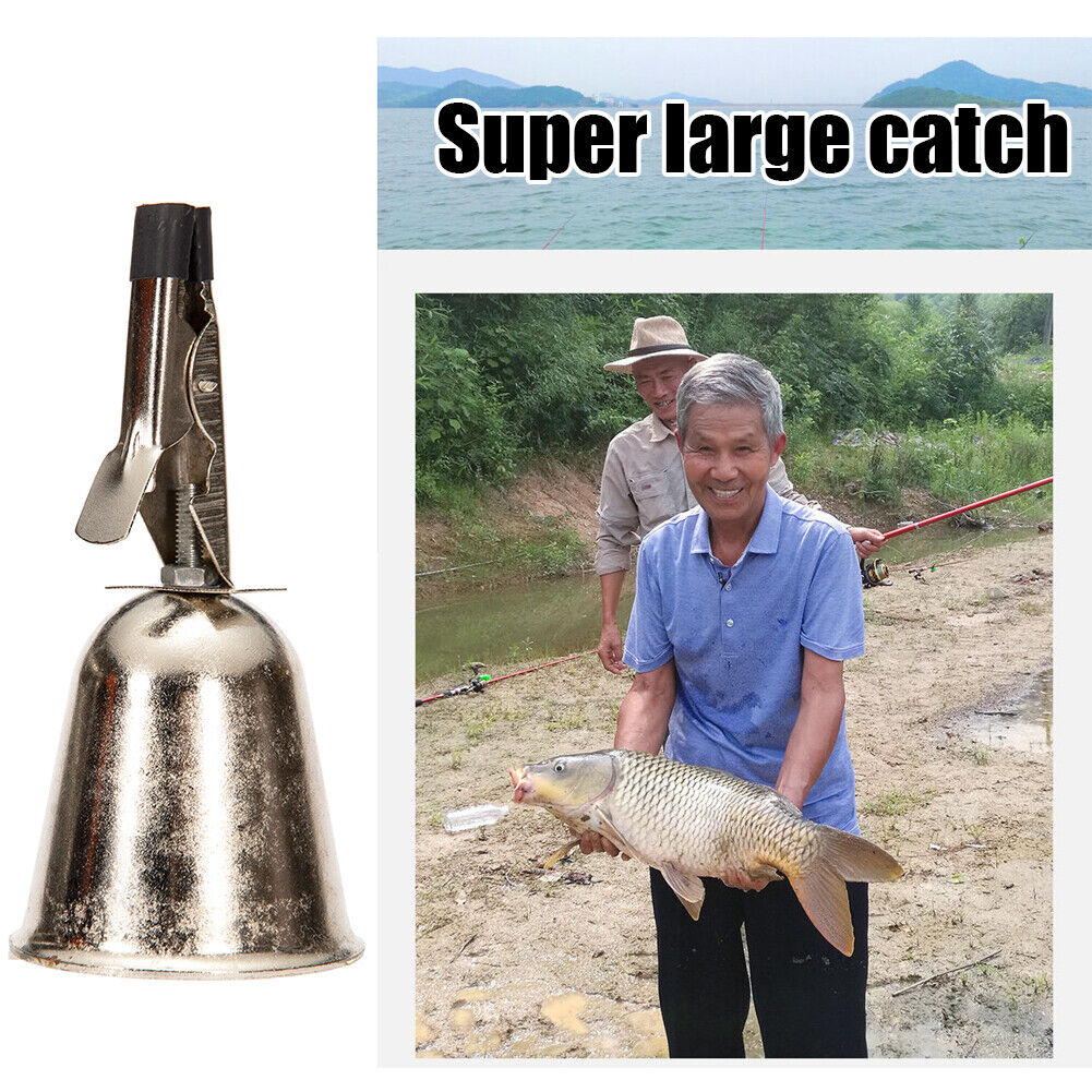Fishing Bell Clip Bite Alarm Metal Outdoor Fishing Rod Clamp Warning Ring