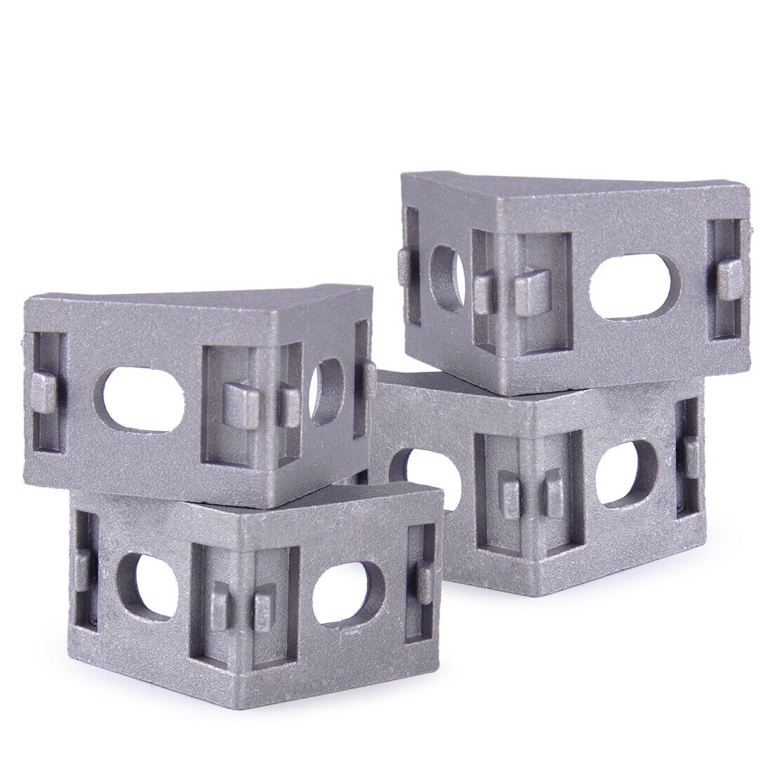 10pcs 28mm Aluminum 90 Degree Brace Corner Double Joint Right Angle Bracket Li