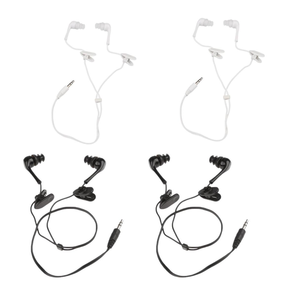 4x 3.5mm Sport Underwater Audio Waterproof Earphone Headphones for iPod