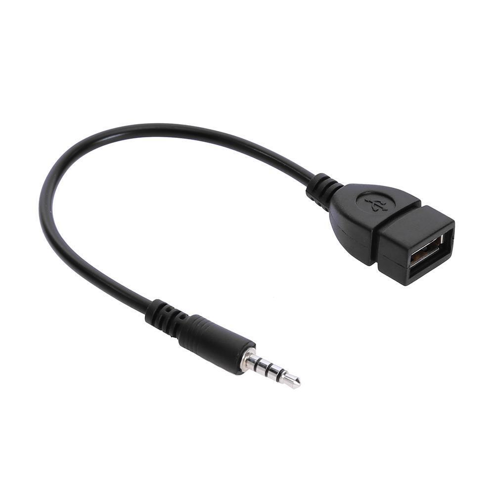 3.5mm Male to USB 2.0 Female Car AUX Stereo Audio Adapter Cable