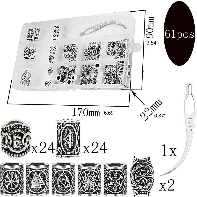 Men Diy Beads Bearded Dragon Ring Irish Beard Beads Hair Accessories