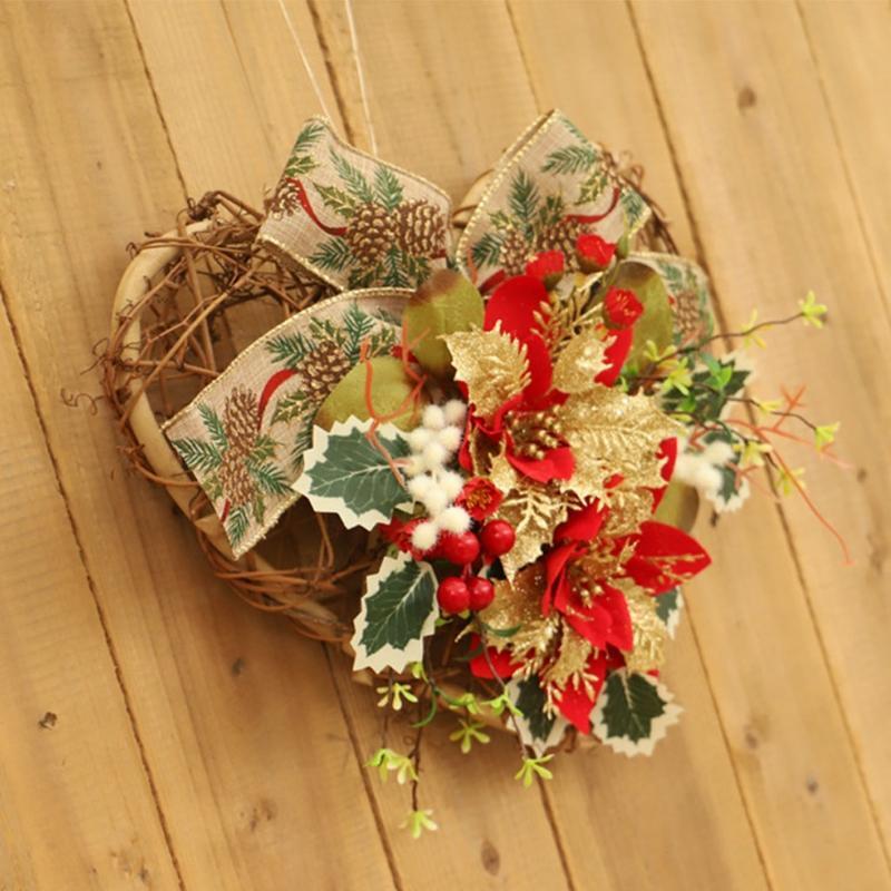 Christmas Wooden Wreath Exquisite Pendant for Party Front Door Home Decoration