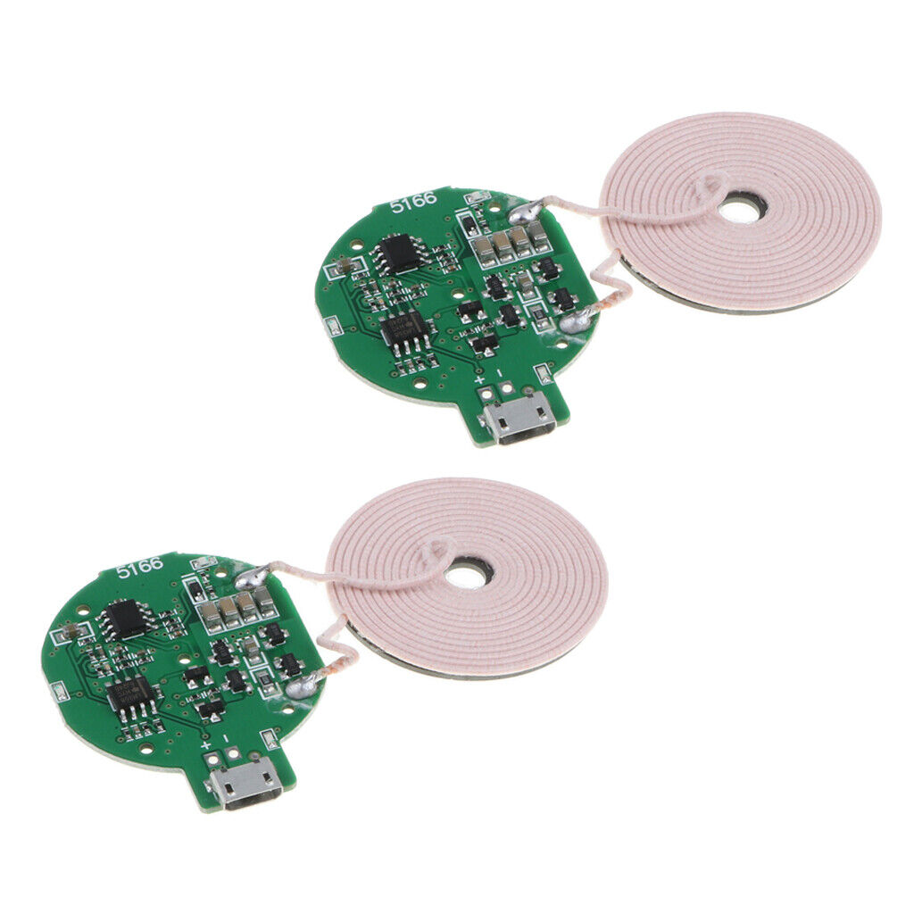 2x Qi Wireless Charger  Circuit Board w Coil  Qi-enabled Device