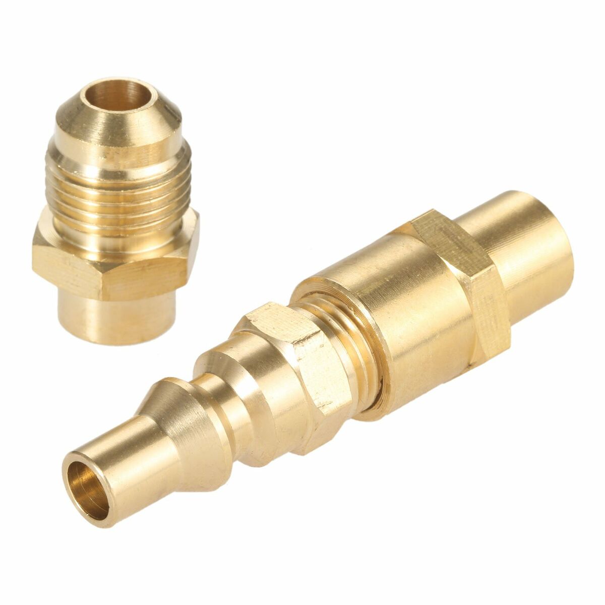 Propane Quick Disconnect Adapter for Weber Q Gas Grill+3/8" Male Flare Adapter