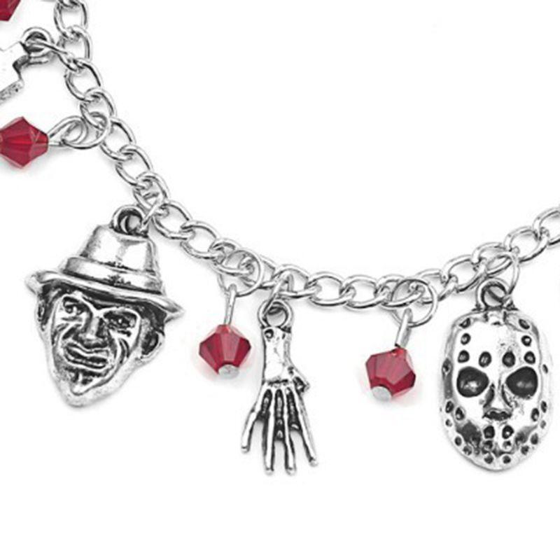 Horror Movie Charm Bracelet Ghost Chain Men Women Halloween Costume Jewelry Gift