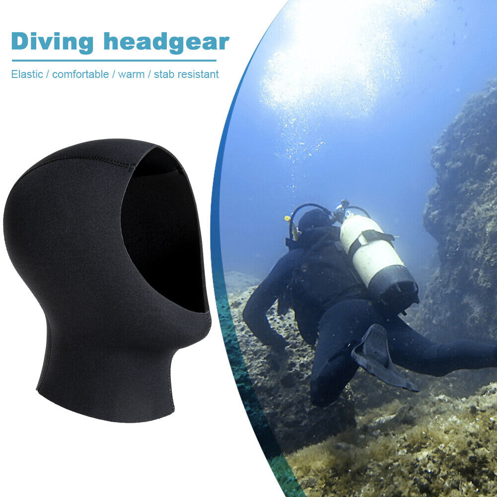 Winter Swim Warm Protect Hair Ear Scuba Diving Cap Shoulder Snorkeling Hat