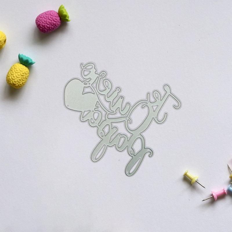 Metal Cutting Dies Steel Letter Stencils Album Card Decor for Kids DIY Art Craft