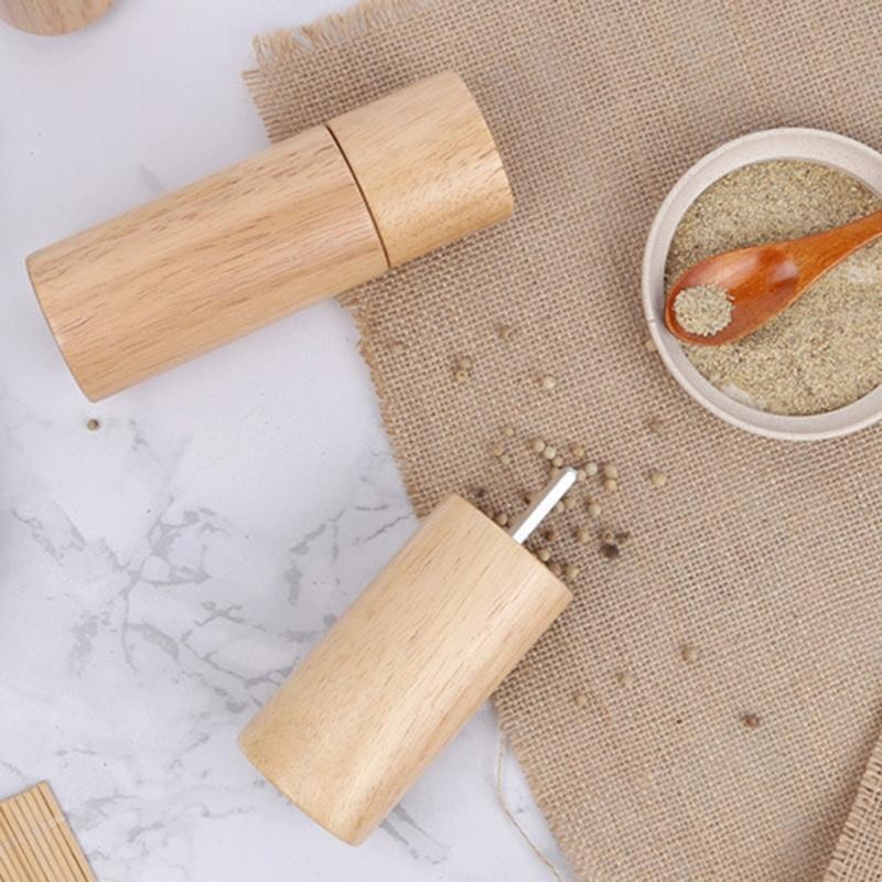 Wooden Salt and Pepper Grinder Set Pepper Grinder Salt Shaker Grinder for BBQ